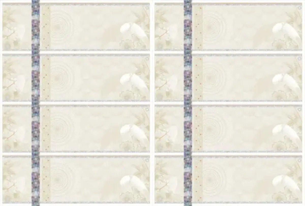 1000 Ingressos De Segurança Papel Moeda 150x50mm 08 P/ Folha Cor Sépia
