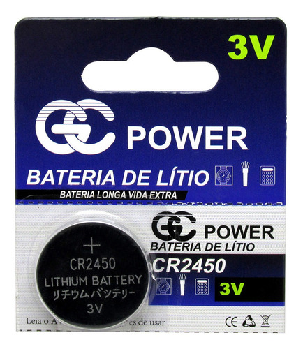 15pcs Bateria Moeda Cr2450 3v Pilha Blister Nova