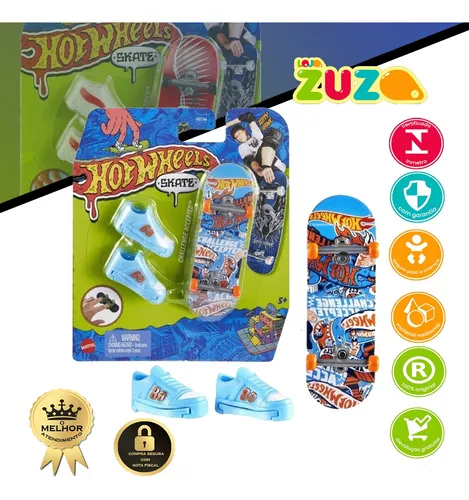 Skate De Dedo Hot Wheels Profissional C/ Sapato Fingerboard