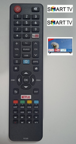 Control Remoto Tv Kalley Smart Tv Led Modelo K-led32hdspt2  