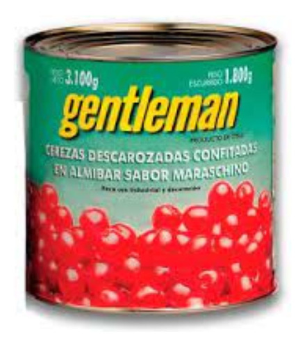 Cerezas  Al Marrasquino Rojas Gentleman 3.1 Kilos