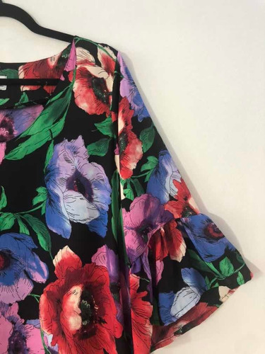 Vestido Floreado Corto Hay Talle Xl Noche Fiesta Elegante