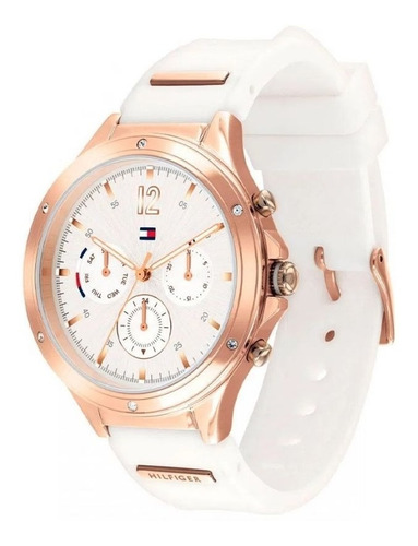 Reloj Tommy Hilfiger De Mujer Blanco Con Rosé Eve 1782280