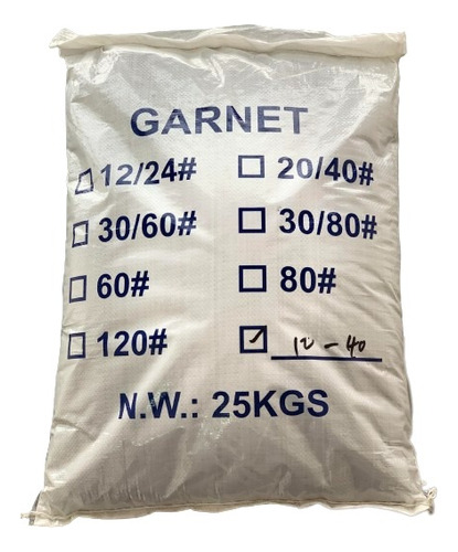 Garnet #12/40 Abrasivo Para Blasting / Arenado X 25kgs