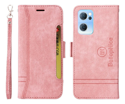 Caso Para Oppo Reno 7 5g Cartera Flip Cubierta Tpu Cuero