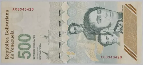 Nuevo Billete 500 Bolivares 17/ago/2023 (2024) Venezuela Unc
