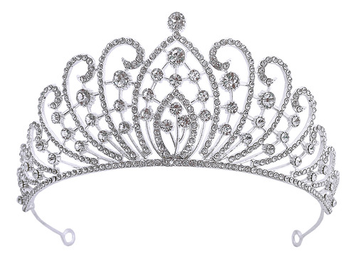 Tiara De Diamantes De Imitación Con Corona De Novia Para Bod