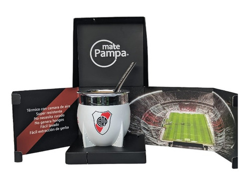 Mate Pampa Imperial River Plate Licencia Oficial + Bombilla