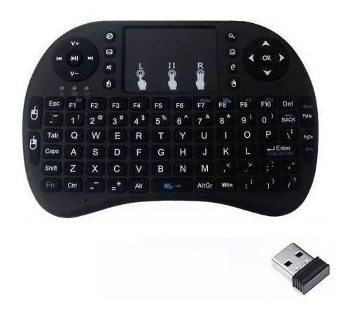 Mini Teclado Sem Fio Com Touchpad Mouse Tvbox Smart Tv Pc Notebook 