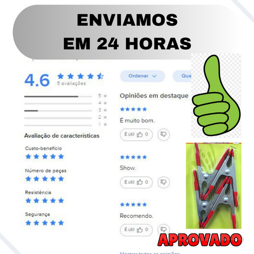 Kit 8 Jacaré Garra Grampo Bateria Carregador Automotivo