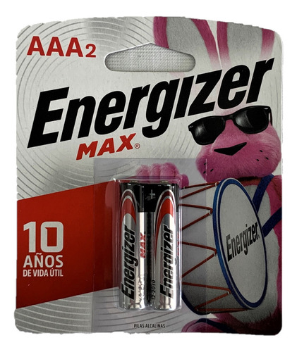 Pilas Alcalinas Aaa Marca Energizer Paquete De 2 Unidades