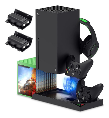 Soporte Stand Vertical Para Xbox Series X Con Ventilador