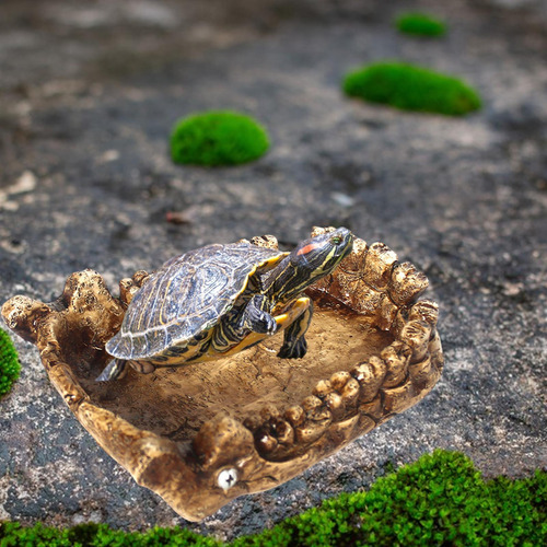 Decoraciones De Resina De Tortuga De Alimentación De