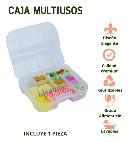 Caja Rectangular Multiusos Sprinkles Confiteria Bordado 1 Pz