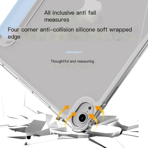 For Huawei Matepad 11.5s Funda Tríptico Transparente Blue ,