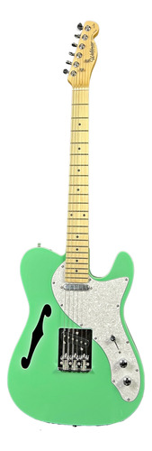 Guitarra Elétrica Semi-hollow Waldman Gte-300 LG Light Green