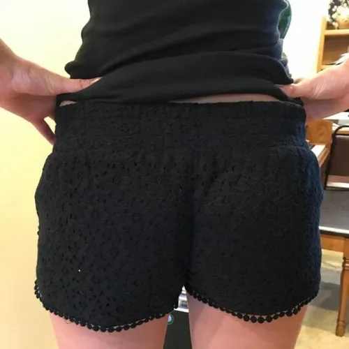 Short de encaje negro hotsell