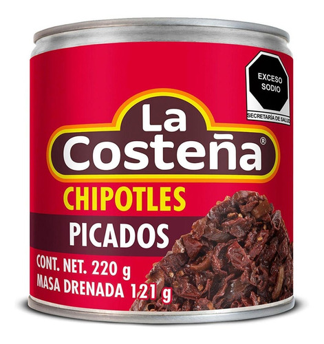 Chiles Chipotles La Costeña Adobados Picados 220g