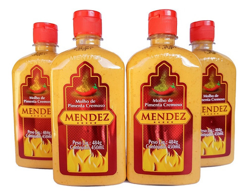 Kit De Pimenta Mendez Cremosa 450ml 4 Unidades