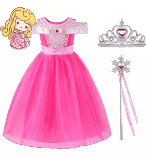 Vestido De Princesa Para Bella Durmiente Con Accesorios Para Aurora Niñas Disfraz Cosplay Navidad Cumpleaños Y Vestido Fiesta Niña Disfraces Halloween