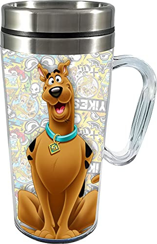 Taza Aislada De Acrílico Y Acero Inoxidable Scooby Doo