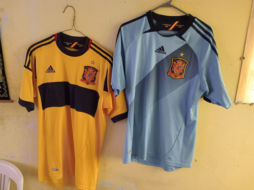 2 Jersey España Campeón Eurocopa 2012 adidas Azul Y Amarilla