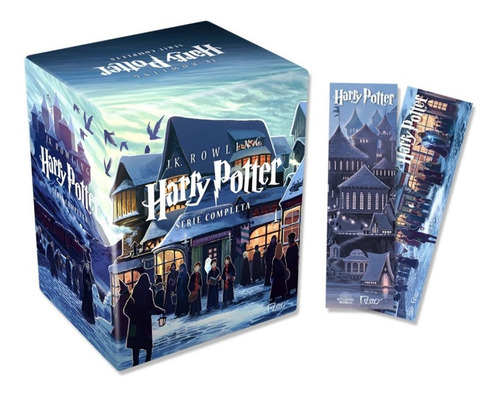 Coleção Completa Livro Harry Potter Box 7 Volumes + Marcador