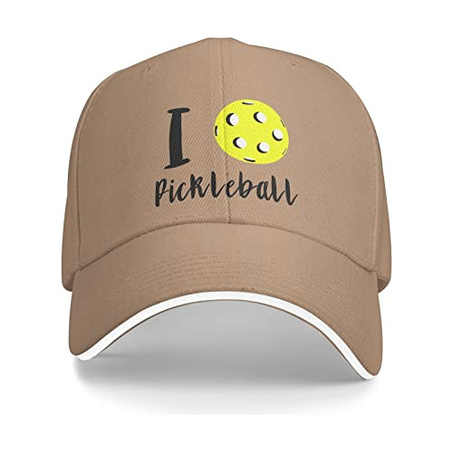 Gorra De Béisbol Unisex  I Love Pickleball  Ajustable