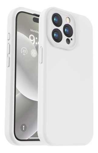 Funda De Silicona Suave Para iPhone 15 Pro - Blanco
