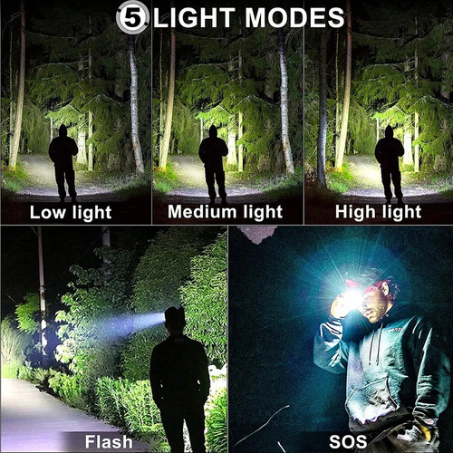 Lampara Minero Recargable Y Potente De Caceria Led