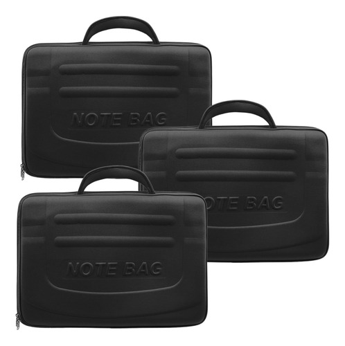 Kit 3 Maletas Com Alça Dupla Capa De Notebook Case Macbook