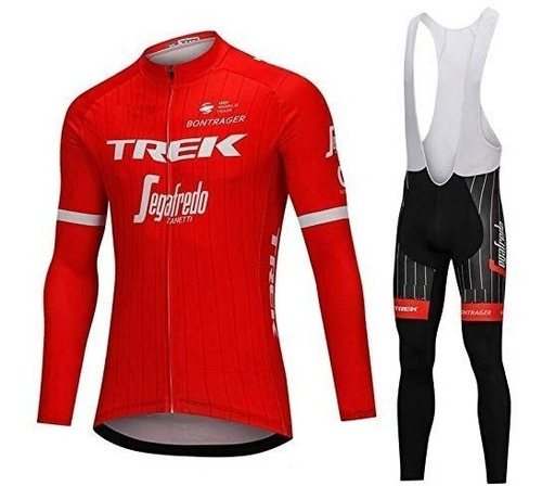 Conjunto Trek Segafredo Ciclismo Largo Acolchado Tirantes