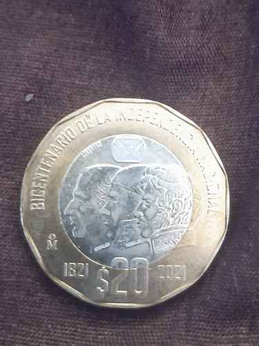 Moneda De 20 Pesosbicentenario De La Independencia Nacional 