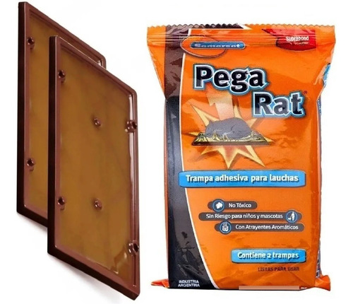 Imagen 1 de 10 de 2 Trampa Adhesiva Pegamento Mata Laucha Sin Veneno Pega Rat