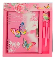 Comprar Diario Intimo Personal Con Llave Agenda Cuaderno Mariposas