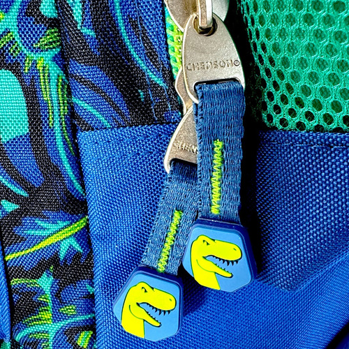 Mochila Ruedas Dinosaurios Jurassic T-rex Chenson Original Azul Dinosaurios