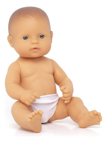 Miniland Muñeca 12 5/8 Caucasian Boy (polybag) - Hecho En .