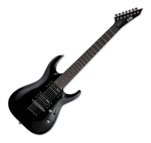 Guitarra eléctrica LTD MH Series MH-17 stratocaster de tilo black laqueado con diapasón de madera de ingeniería