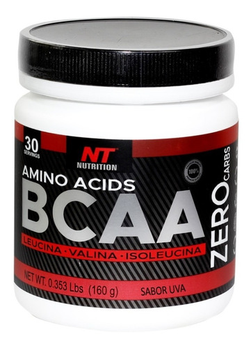 Bcaa Zero Carbs. 30 Porciones. Nt Nutrition. 