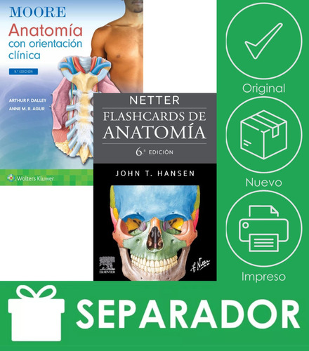 Pack Moore. Anatomía + Netter. Flashcards