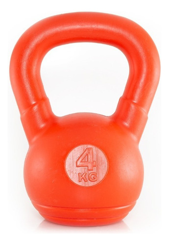 Pesas Rusas 4 Kg Pvc Kettlebell Pesa Rusa Cross Gym Fitness Color Naranja