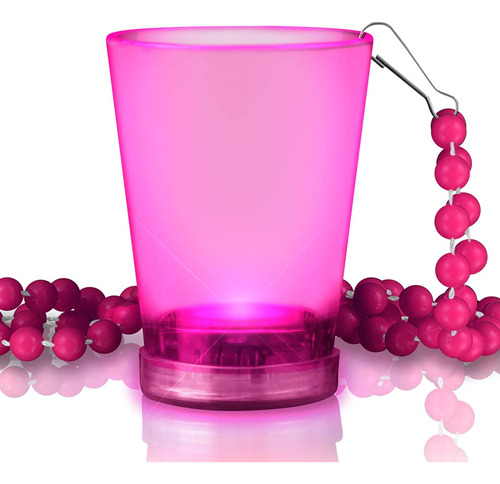 Flashingb Ylights Vaso Chupito Rosa Iluminado Cuenta Fiesta