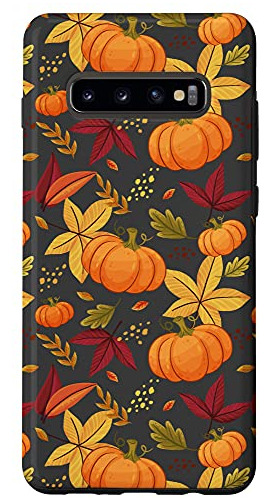 Funda Para Galaxy S10+ Falling Leaves Autumn Y Pumpkin Spice
