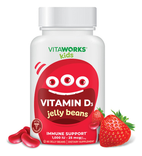 Vitaworks Kids Vitamin D 1000 Ui Jelly Beans - Sabroso Sabor