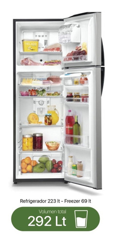 Heladera no frost General Electric RGA 300 FBML inox con freezer 292L 220V