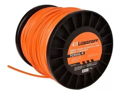  Tanza Perfil Cuadrado Naranja 3.0mm 1kg Lusqtoff Tc300l-9