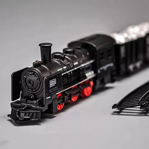 FERRORAMA TREM CLASSICO COM CONTROLE REMOTO SEM FIO MAQUINA LOCOMOTIVA  GRANDE COM VAGOES E 460CM DE