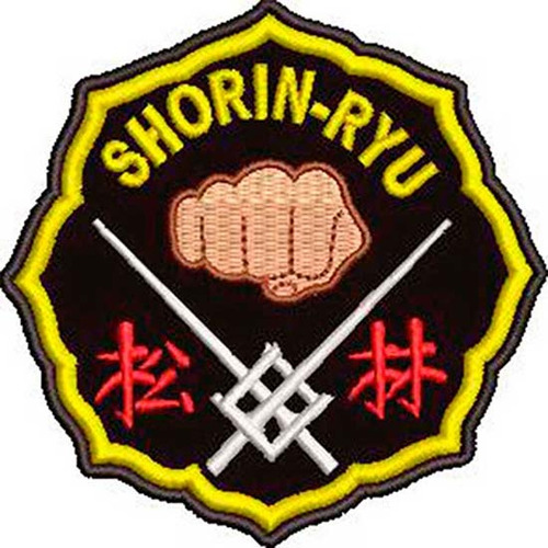 Patch Bordado Shorin-ryu 9x9 Cm Cód.5630 Karatê