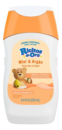 Ricitos De Oro Miel Y Argán 250ml Shampoo + Crema Corporal