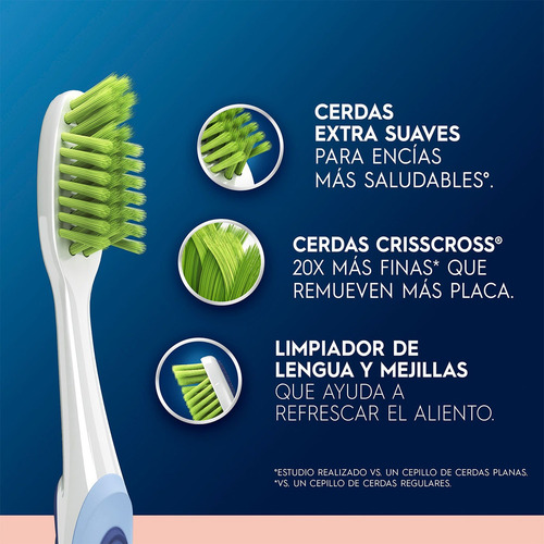 Cepillo De Dientes, Oral B Encías Detox, 3 Unidades Azul